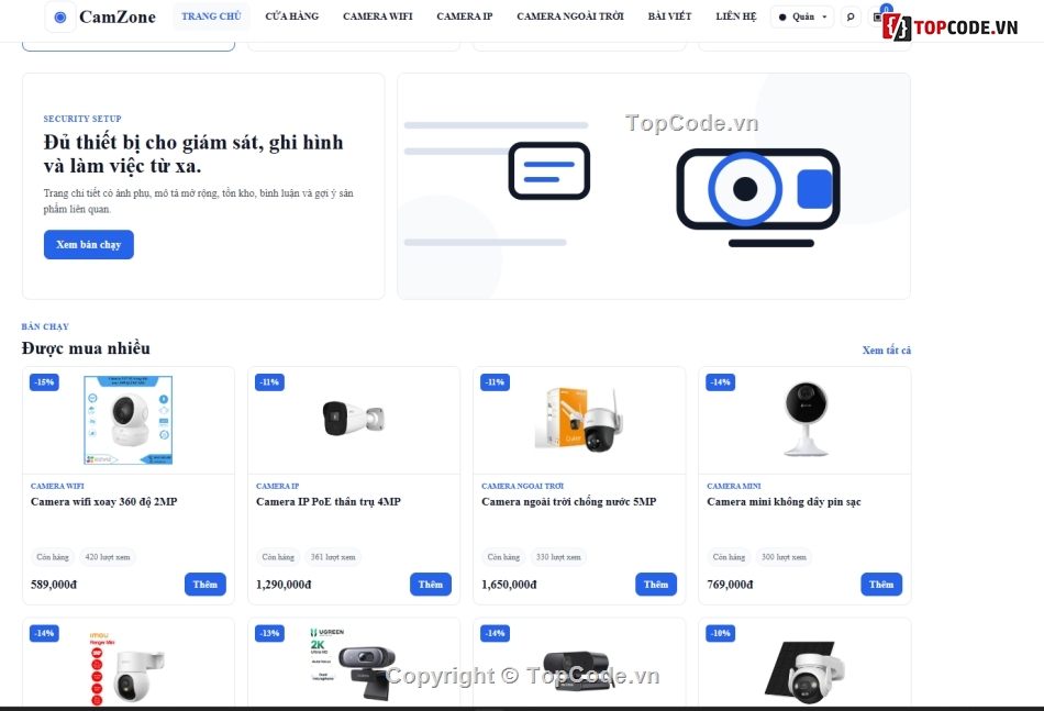 bán website,web bán camera,website camera